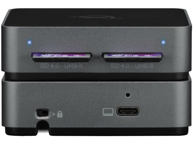OWC Atlas Dual SD-Slot SDXC UHS-II Card Reader - Bus Powered by USB-C - Compatible with Mac/Windows/iPad/Chrome OS OWCTCDSDRDR