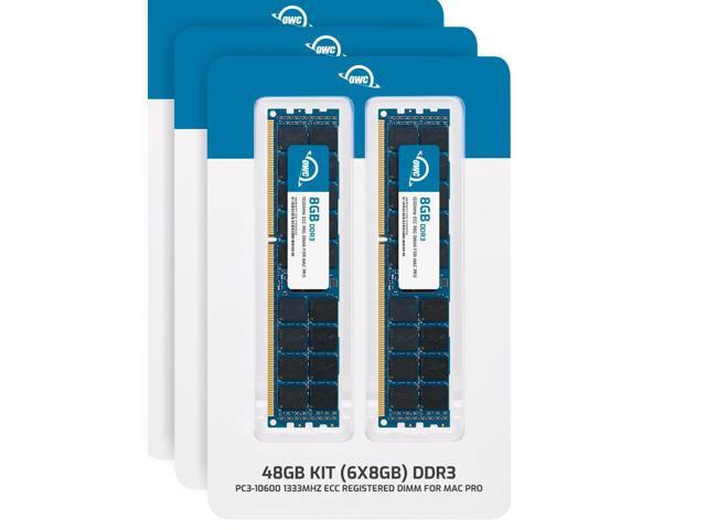 OWC 48.0GB 6x 8GB DDR3 PC-10600 1333MHz ECC-R SDRAM PC3-10600 ECC For Mac Pro Nehalem and Westmere models. May Not Be Mixed With Other Modules....