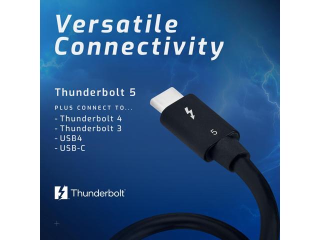 OWC 1.0M (39') Thunderbolt 5 (USB-C) Cable,up to 80Gb/s of bi-Directional Data Speed, up to 120Gb/s for Higher Display Bandwidth, 240W