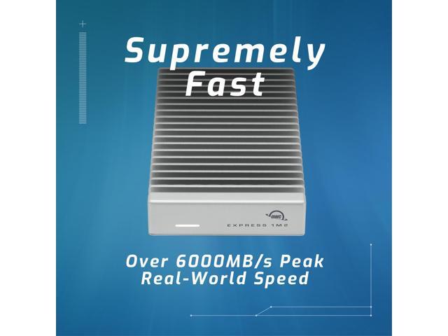 OWC Express 1M2 80Gb/s Portable NVMe SSD USB4 (Thunderbolt Compatible/USB-C) Ultra Fast External SSD Drive with Aluminum Heat Sink Enclosure...