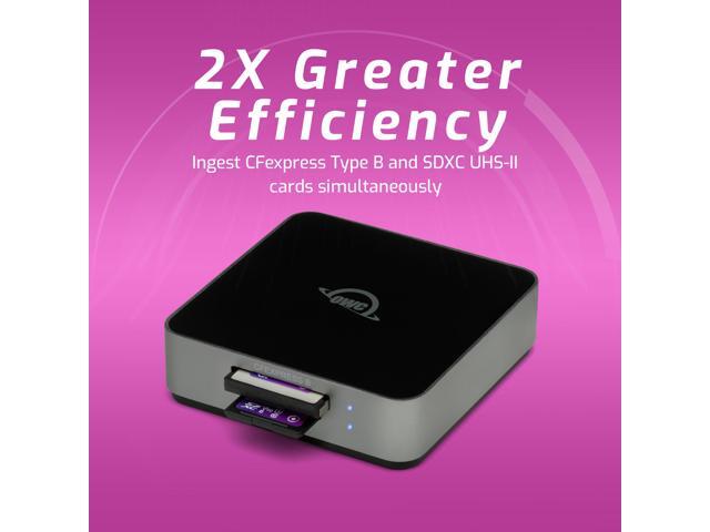 OWC Atlas Dual CFexpress Type B & SDXC UHS-II Card Reader - Bus Powered by USB-C - Compatible with Mac/Windows/iPad/Chrome OS OWCTCCFXBSDRDR