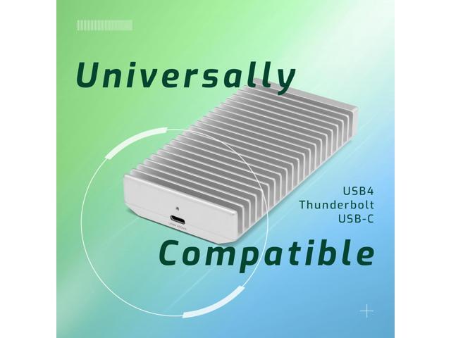 OWC 2TB Express 1M2 Portable NVMe Thunderbolt (USB-C) SSD USB4 Ultra Fast External SSD Drive with Aluminum Heat Sink Enclosure