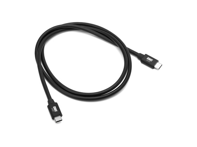 OWC 1.0M Thunderbolt 5 (USB-C) Cable, Up to 80Gb/s Bi-directional, 120Gb/s Display Bandwidth, 240W Power Delivery