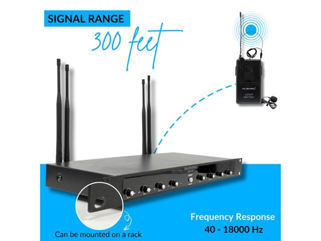 MUSYSIC MUU8LL Professional 8Channel UHF Wireless Microphone System Frequency Set 1, 500580MHz, 8 Transmitters, LongRange Receiver, Balanced &...