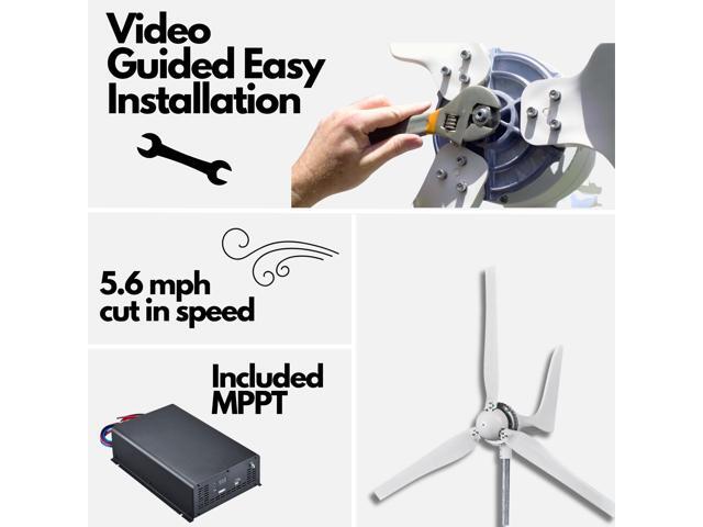 Automaxx 1500W 48V Bluetooth Wind Turbine