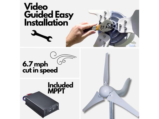 Automaxx 400W 12V Marine/Home Bluetooth Wind Turbine