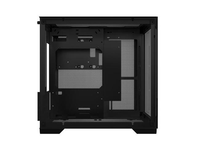 WJCOOLMAN Sea View Room Mini Gaming Case(without Light Strip and Bottom Dust Net) Black 2Side Transparent Glass Gaming Computer Case Suppor Fan...