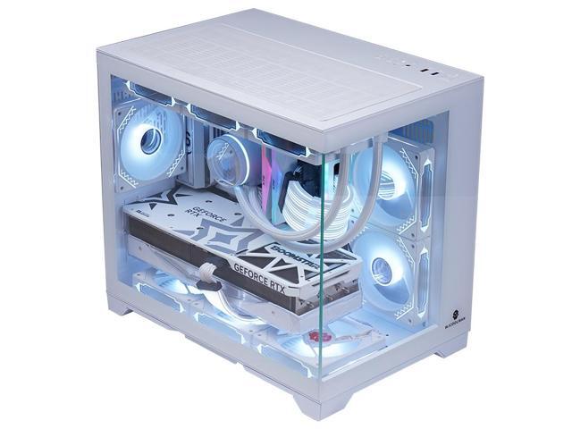 WJCOOLMAN Lone Warrior Upgrade Edition Computer Case Panoramic Version 2Side Transparent Glass Gaming Support 9 Fan Positions 360 AIO Support...