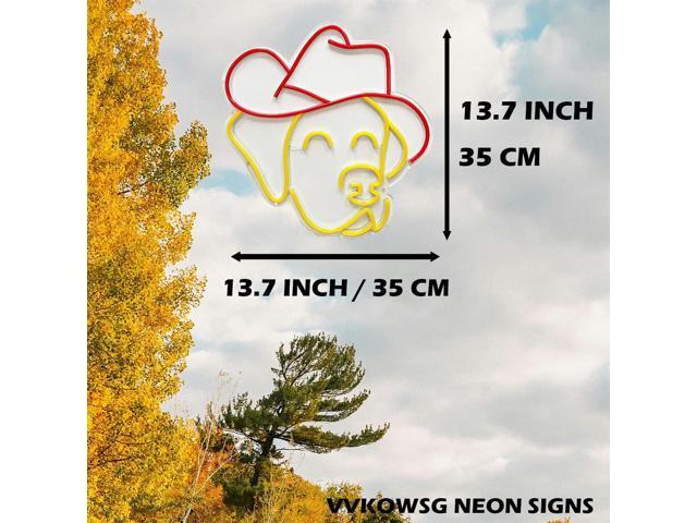 VVKOWSG Cowgirl Hat LED Neon Sign Super Bright Acrylic Dimmable Cowboy Neon Light for Shop Window Store Display Beer Bar Nightclub Grand Opening...