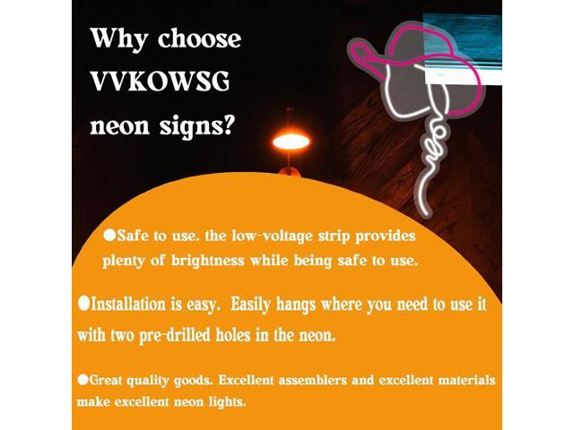 Cowgirl Hat LED Neon Sign Super Bright Acrylic Dimmable Cowboy Neon Light for Shop Window Store Display Beer Bar Nightclub Grand Opening Gift (Pink...