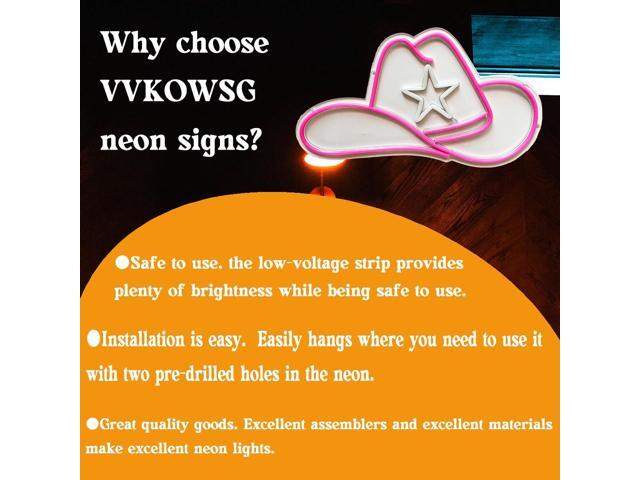 Cowgirl Hat LED Neon Sign Super Bright Acrylic Dimmable Cowboy Led Light Cowgirl Neon Light Hat Neon Sign for Shop Window Store Display Beer Bar...