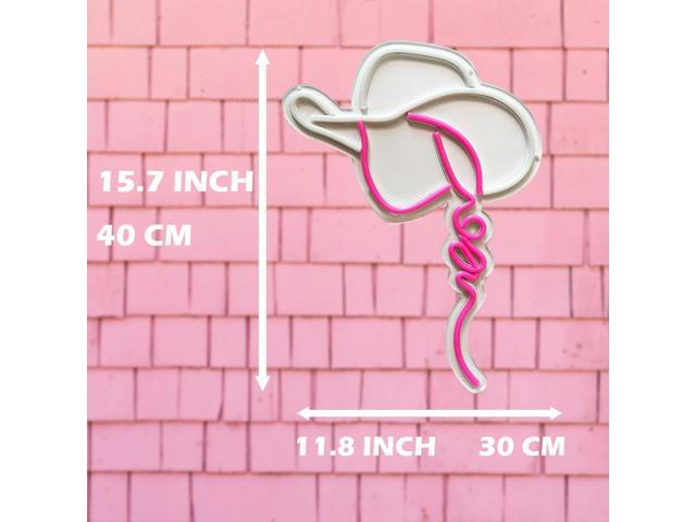 Cowgirl Hat LED Neon Sign Super Bright Acrylic Dimmable Cowboy Led Light Cowgirl Neon Light Hat Neon Sign for Shop Window Store Display Beer Bar...