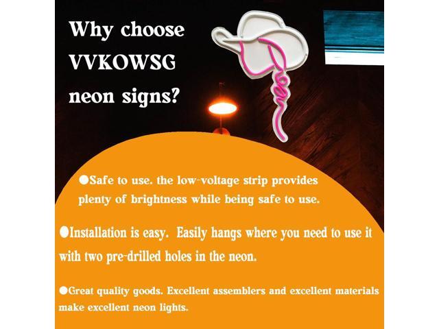 Cowgirl Hat LED Neon Sign Super Bright Acrylic Dimmable Cowboy Led Light Cowgirl Neon Light Hat Neon Sign for Shop Window Store Display Beer Bar...