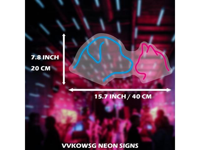 Dog Cat LED Neon Sign Super Bright Acrylic Dimmable Dog Led Light Cat Neon Light Size 15.7x7.8 in Cute Neon Sign for Shop Window Store Display Beer...