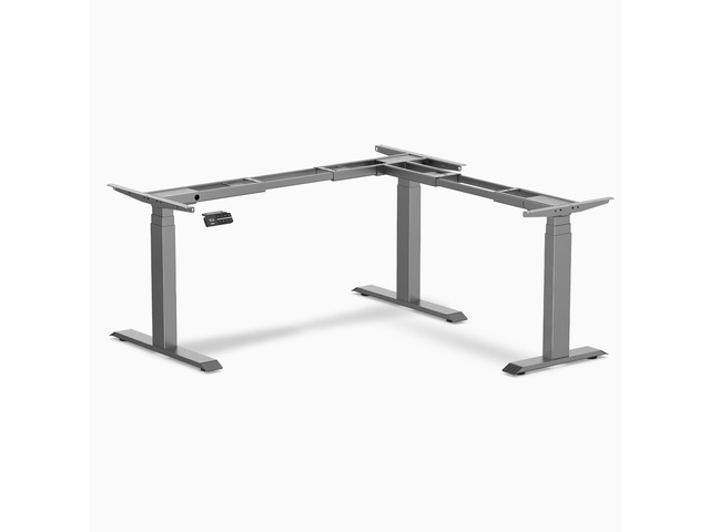 Desky Sit Stand L-Shape Desk Frame - Space Gray
