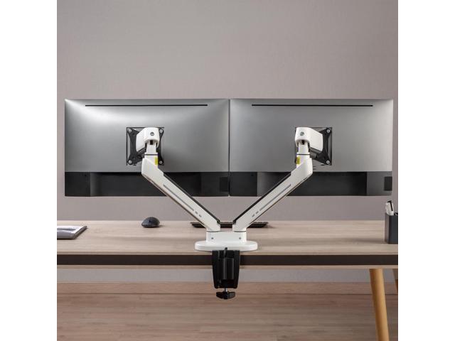 Desky Dual LED Monitor Arm - White