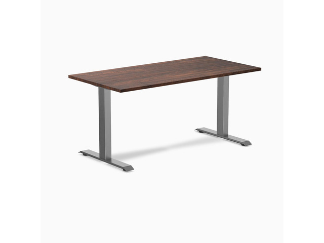 Desky Zero Softwood Office Desk - American Rustic Pine / 60 x 30 in / Space Gray