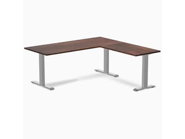 Desky Zero Softwood L-Shape Office Desk - American Rustic Pine / 72 x 30 x 70 x 24 in / Gray