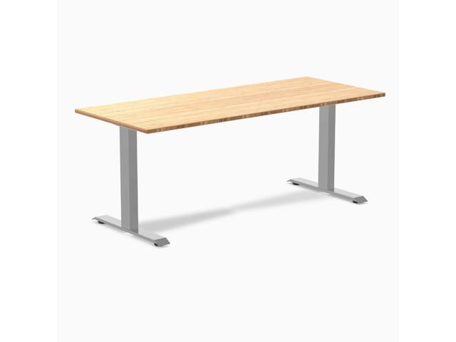 Desky Zero Bamboo Office Desk - Bamboo / 72 x 30 in / Grey