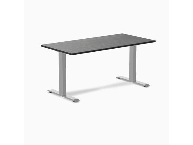 Desky Zero Bamboo Office Desk - Dark Bamboo / 60 x 30 in / Grey