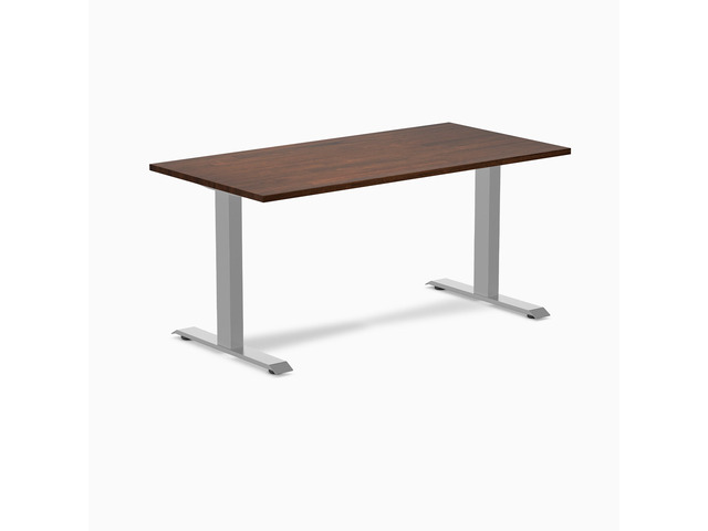 Desky Zero Rubberwood Office Desk - Red Walnut / 60 x 30 in / Grey