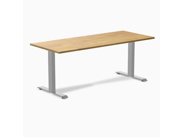 Desky Zero Rubberwood Office Desk - Light Oak / 72 x 30 in / Grey