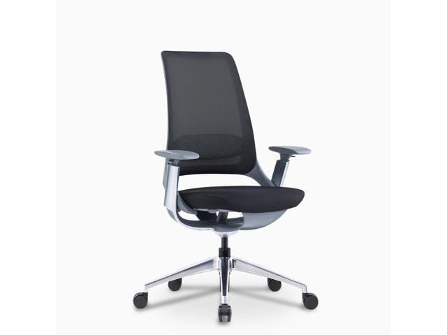 Desky Pulse Supportive Desk Chair - White / Headrest