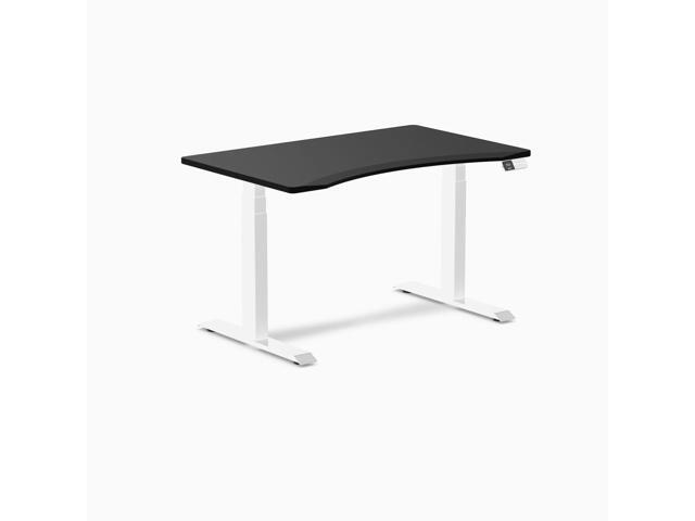 Desky Dual Ergo Edge Sit Stand Desk - Black / 48 x 30 inches / White