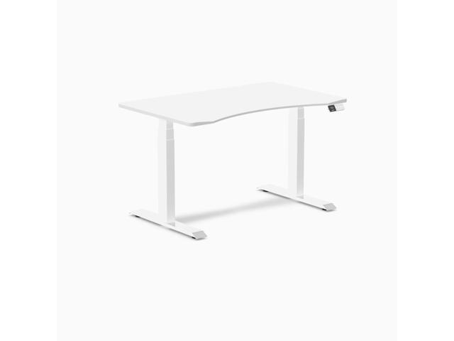 Desky Dual Ergo Edge Sit Stand Desk - White / 48 x 30 inches / White