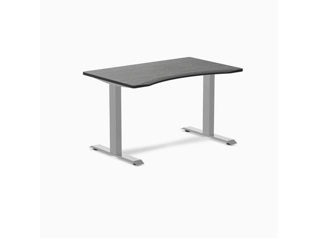 Desky Zero Ergo Edge Office Desk - Dark Bamboo / 48 x 30 in / Grey