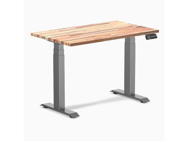 Desky Dual Mini Softwood Sit Stand Desk - Acacia / 40 x 24 in / Space Gray