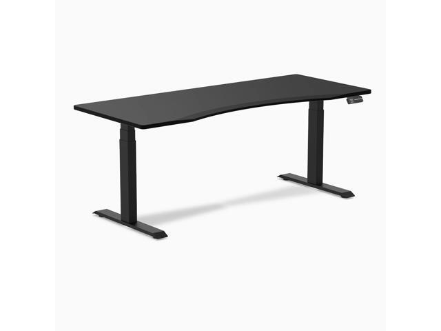 Desky Alpha Dual Sit Stand Gaming Desk - Ergo Edge / 70.9 x 29.5 in / Matte Black