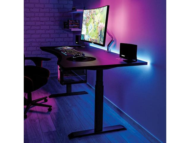 Desky Alpha Dual Sit Stand Gaming Desk - Straight Edge / 47.2 x 29.5 in / Matte Black