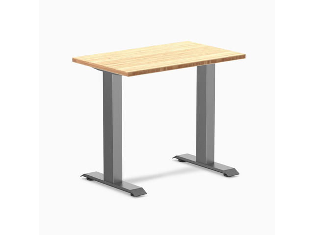 Desky Zero Mini Bamboo Office Desk - Bamboo / 32 x 20 in / Space Gray