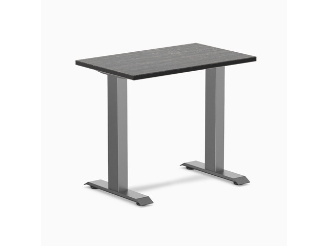 Desky Zero Mini Bamboo Office Desk - Dark Bamboo / 32 x 20 in / Space Gray