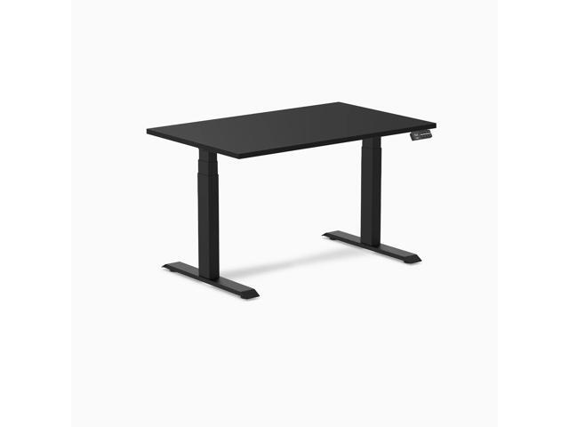 Desky Dual Laminate Sit Stand Desk - Black / 47.2 x 29.5 in / Matte Black