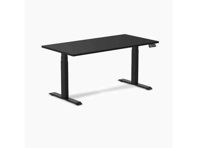 Desky Dual Laminate Sit Stand Desk - Black / 59.1 x 29.5 in / Matte Black