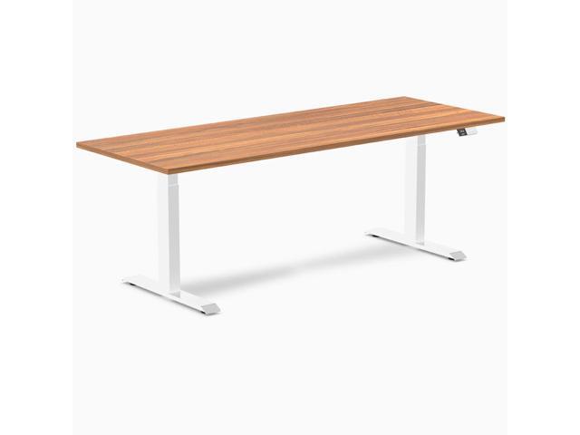 Desky Dual Laminate Sit Stand Desk - Prime Oak / 78.7 x 29.5 in / White