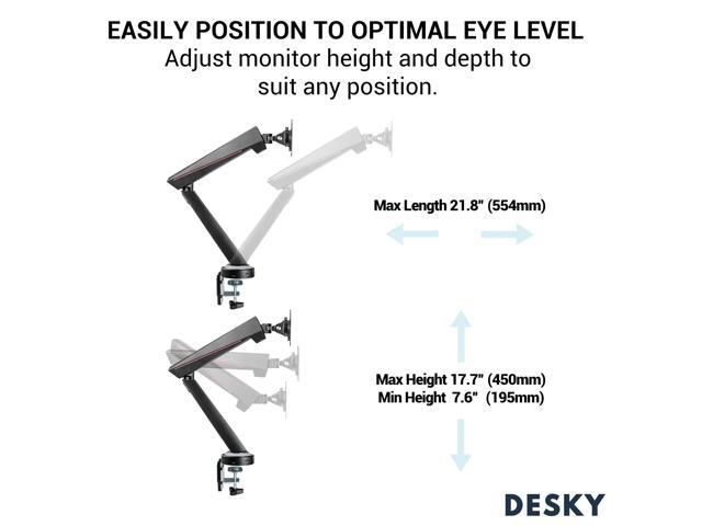 Desky Dual LED Gaming Monitor Arm