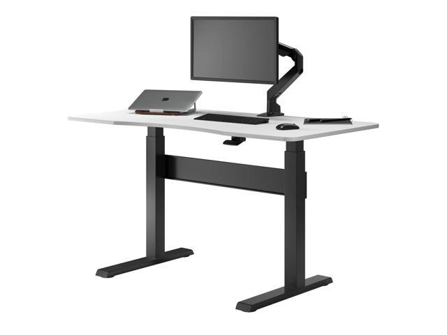 Desky Air Lift Zero Sit Stand Desk - White / 47.2 x 26.6 inches / Black