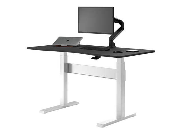 Desky Air Lift Zero Sit Stand Desk - Black / 47.2 x 26.6 inches / White