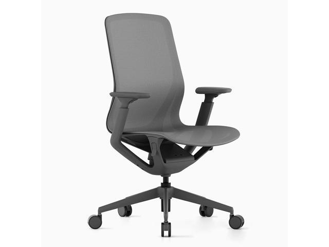Desky Echo Modern Office Chair - Light Gray / Adjustable
