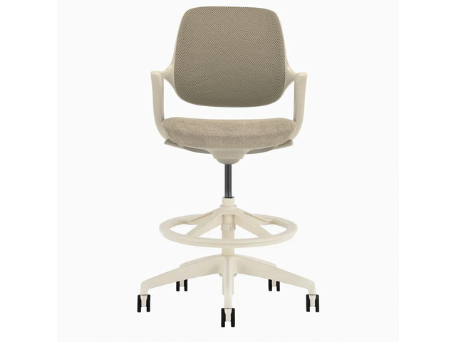 Desky Evoque Low Back Office Chair - Wheat / Drafting Kit