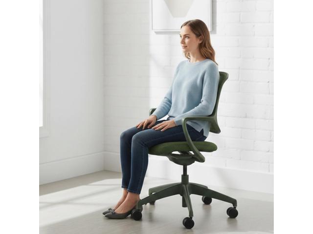 Desky Evoque Low Back Office Chair - White / Drafting Kit