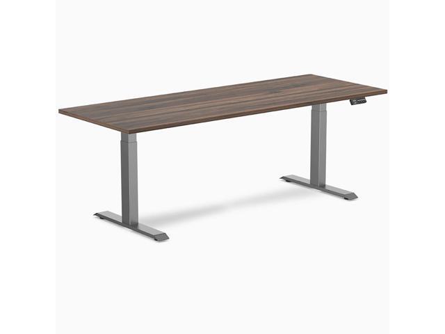 Desky Dual Laminate Sit Stand Desk - Jarrah Legno / 78.7 x 29.5 in / Space Gray