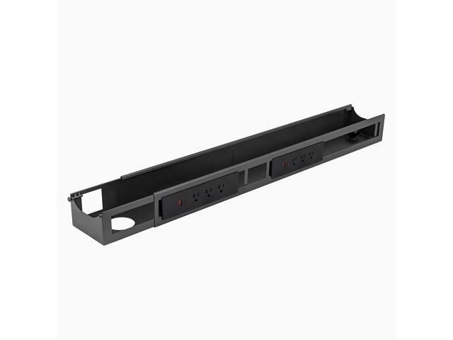 Desky Integrated Cable & Power Channel - 6 Plugs + 2 x USB-C + 2 x USB / Space Gray