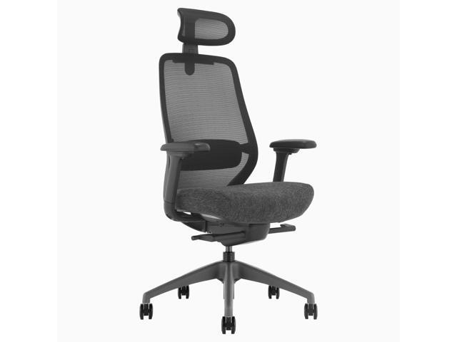 Desky Coilflex Ergonomic Office Chair - Black / Headrest
