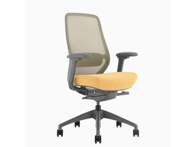 Desky Coilflex Ergonomic Office Chair - Yellow/Gray / No Headrest