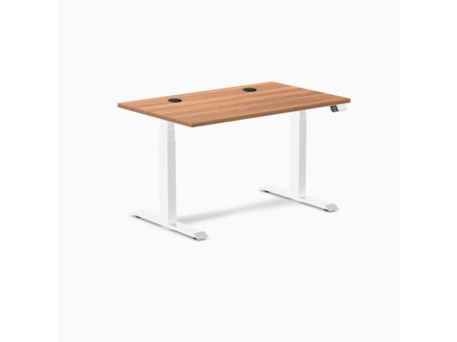 Desky Dual Laminate Sit Stand Desk - Prime Oak / 47.2 x 29.5 in / White