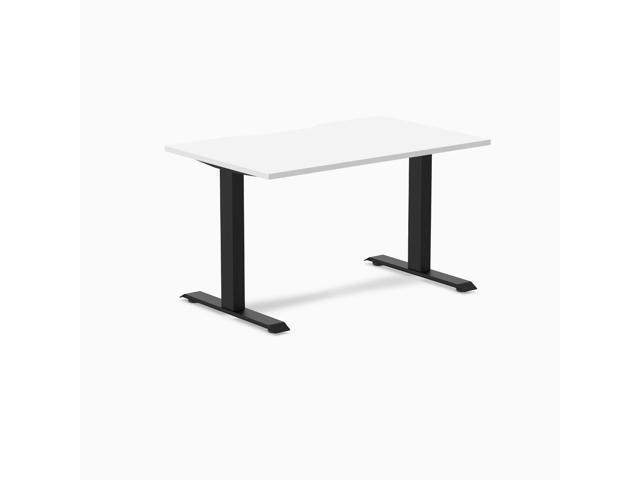Desky Zero Scalloped Laminate Office Desk - White / 47.2 x 29.5 in / Matte Black